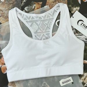 ZYIA Active White Bomber Bra